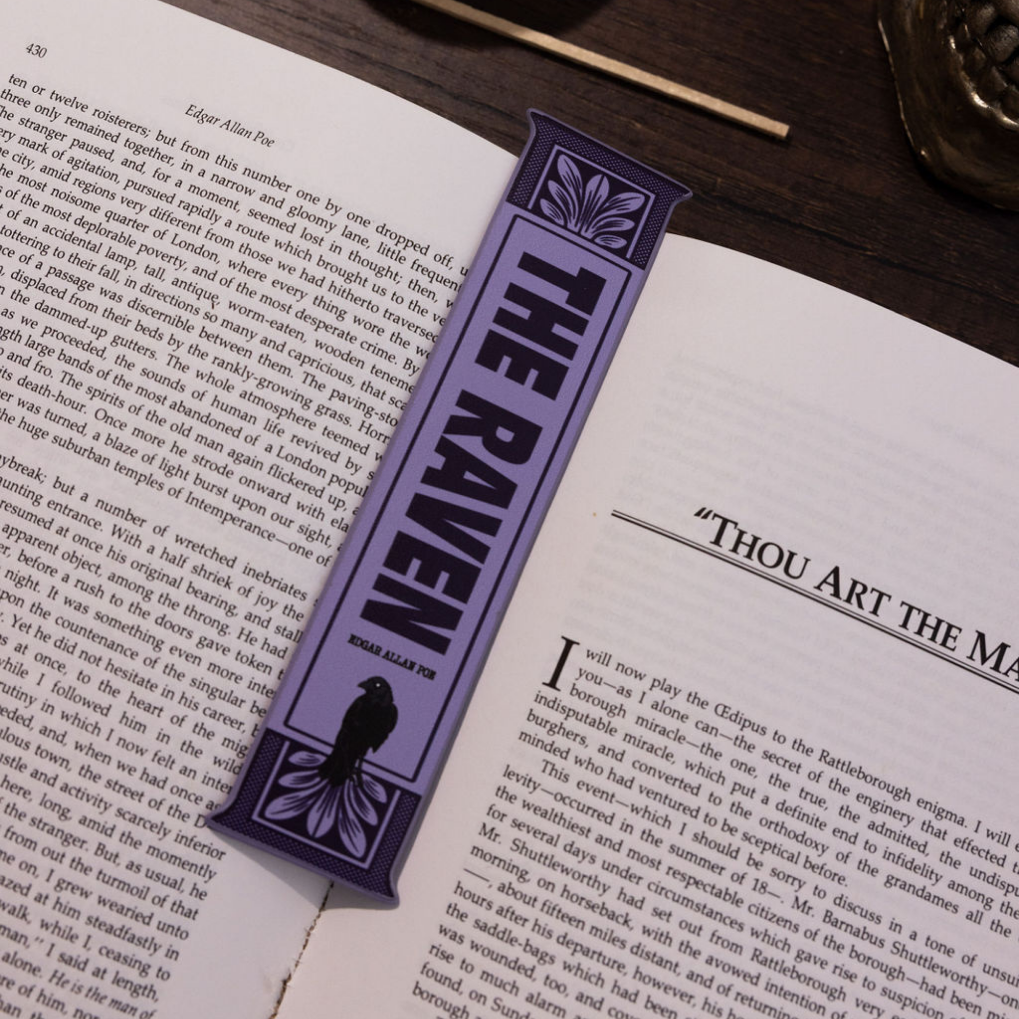 Bookmark, The Raven (Purple)