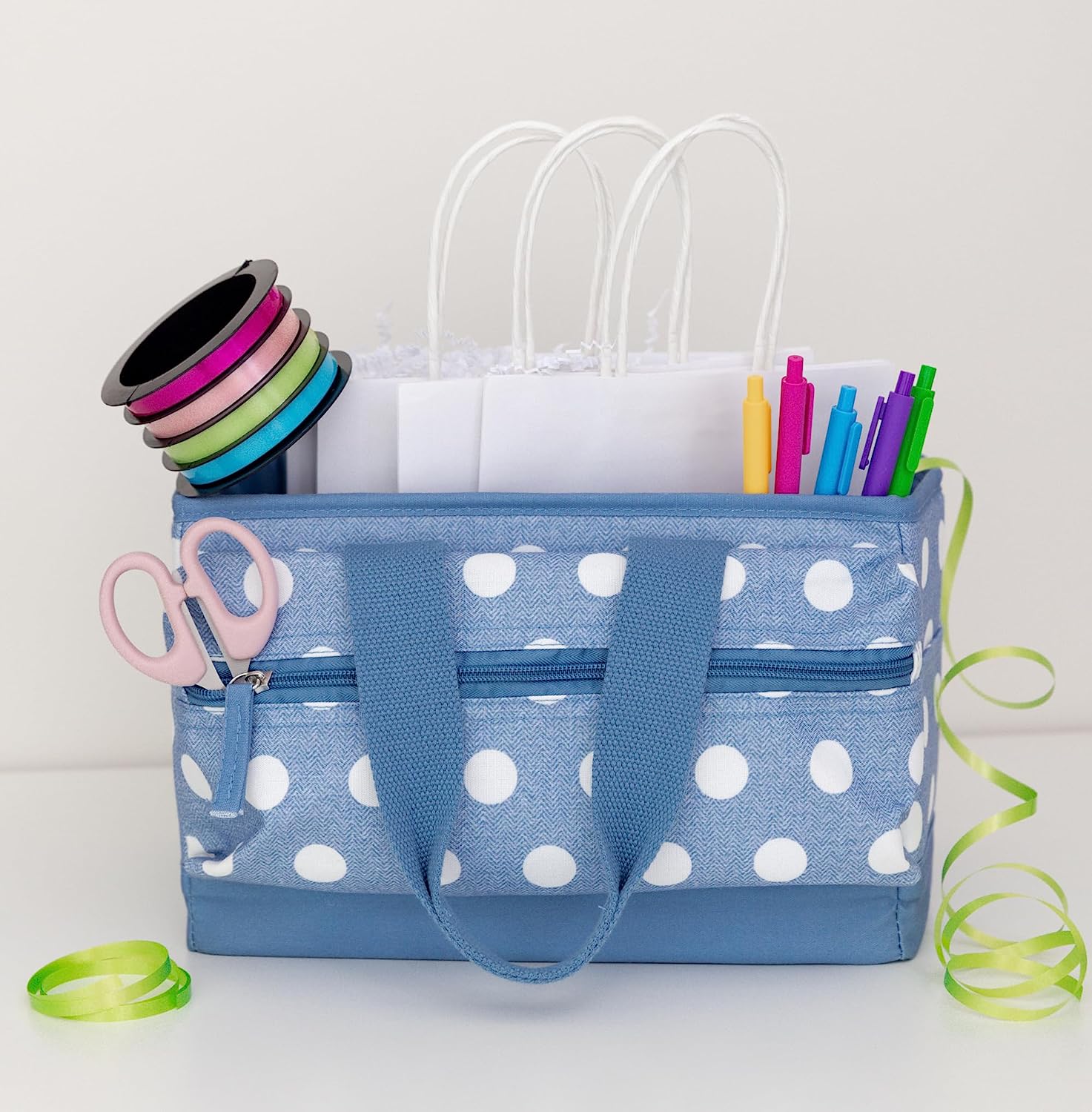 Craft Tote, Textured Large Dots
