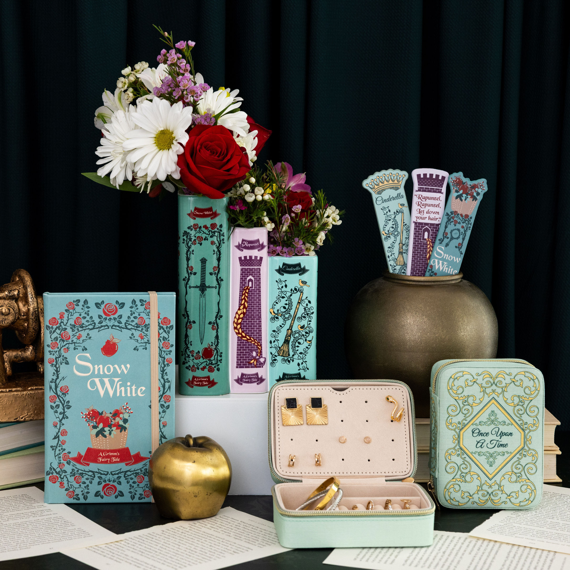 Triple Book Vase, Grimm's Fairy Tales