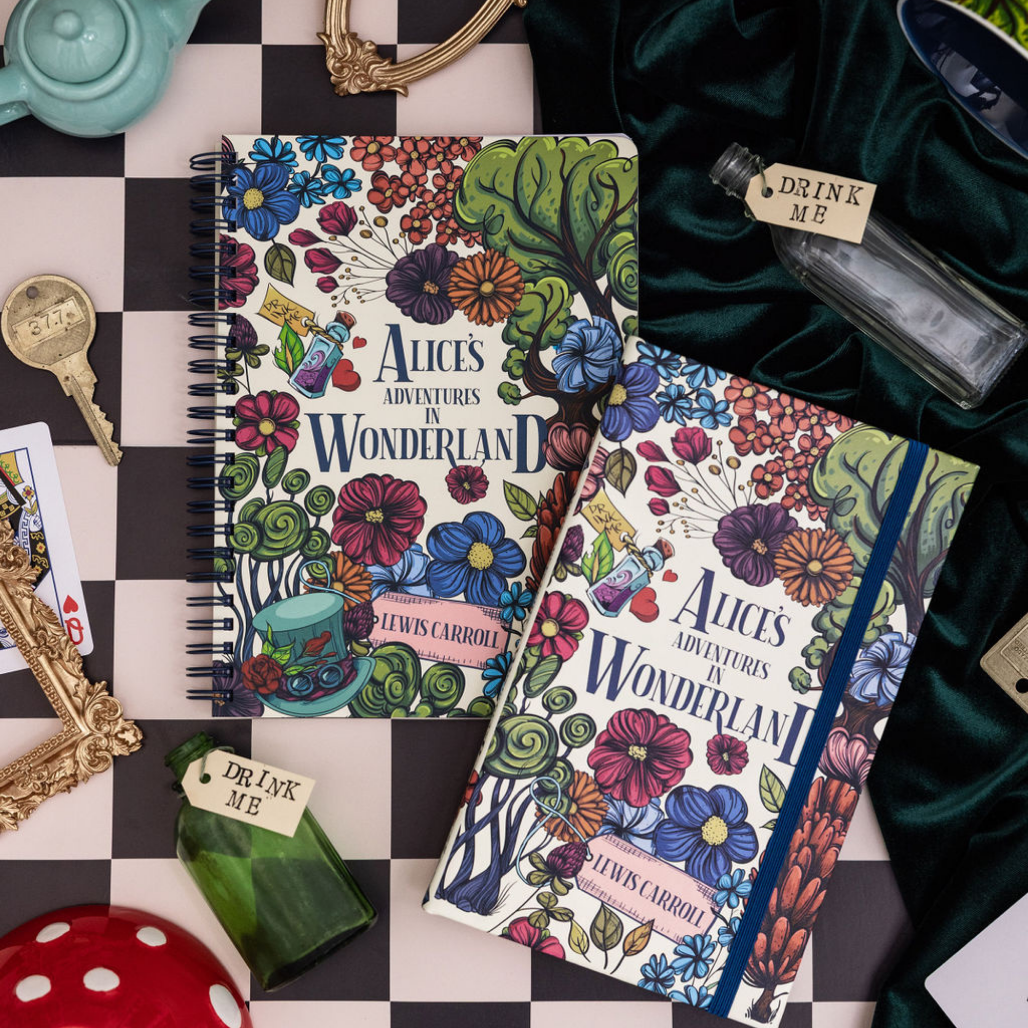 Mini Notebook, Alice's Adventures in Wonderland (Floral Nonsense)