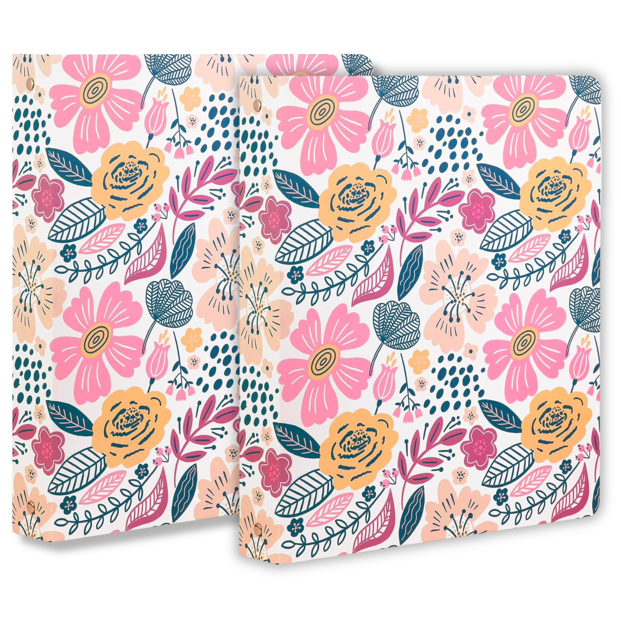 Three Ring Binder, Mosaic Floral, 2 Pack