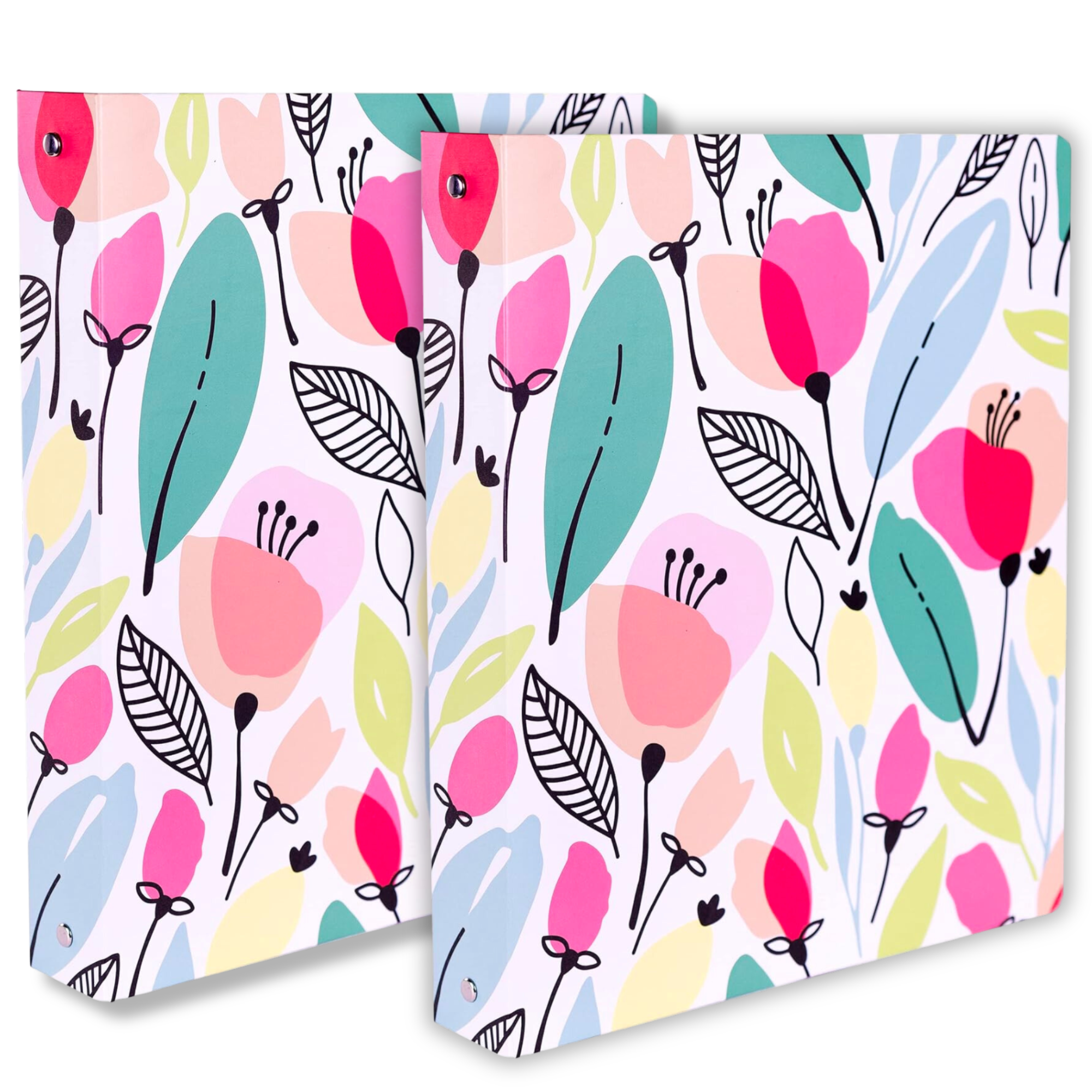 Three Ring Binder, Pink Poppy, 2 Pack