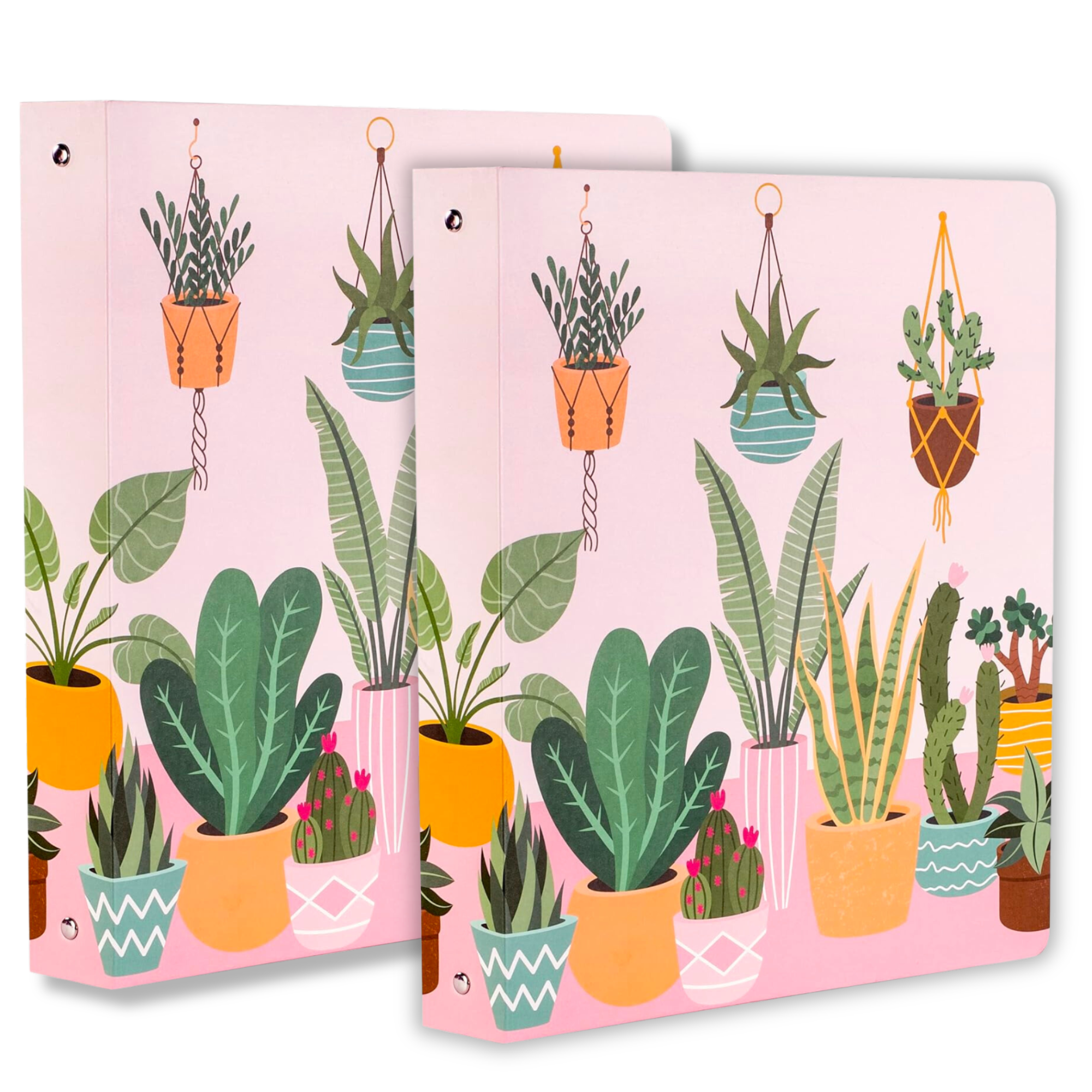 Three Ring Binder, Succulents, 2 Pack