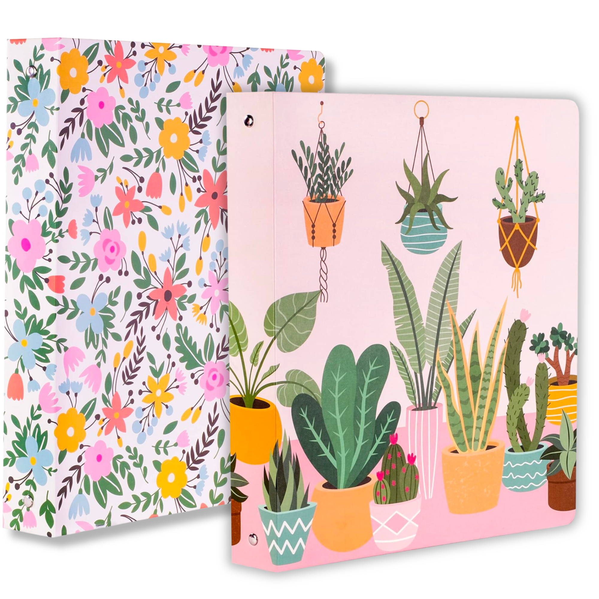 Three Ring Binder, Succulents and Wild Blooms, 2 pack