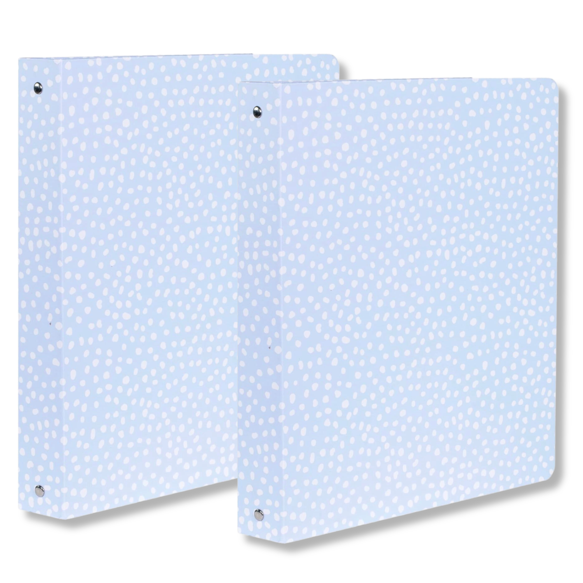 3 Ring Binder, Light Blue Dots, 2 Pack