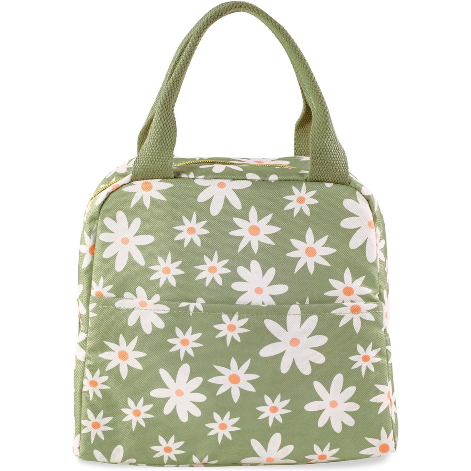 Lunch Tote, Daisy Floral Green