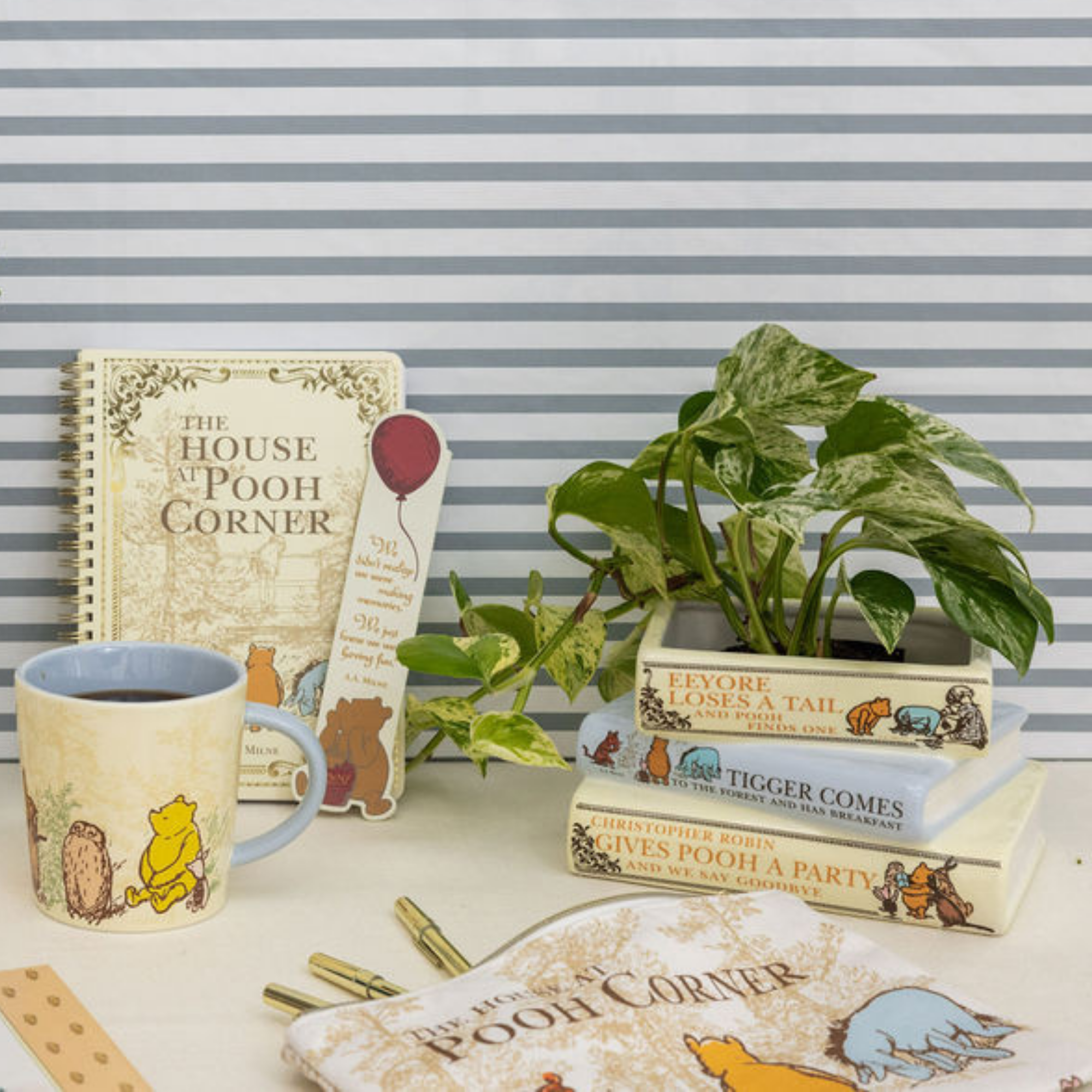 Stacked Book Planter, The House at Pooh Corner