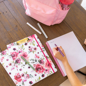 Clipboard Folio, Rose Floral