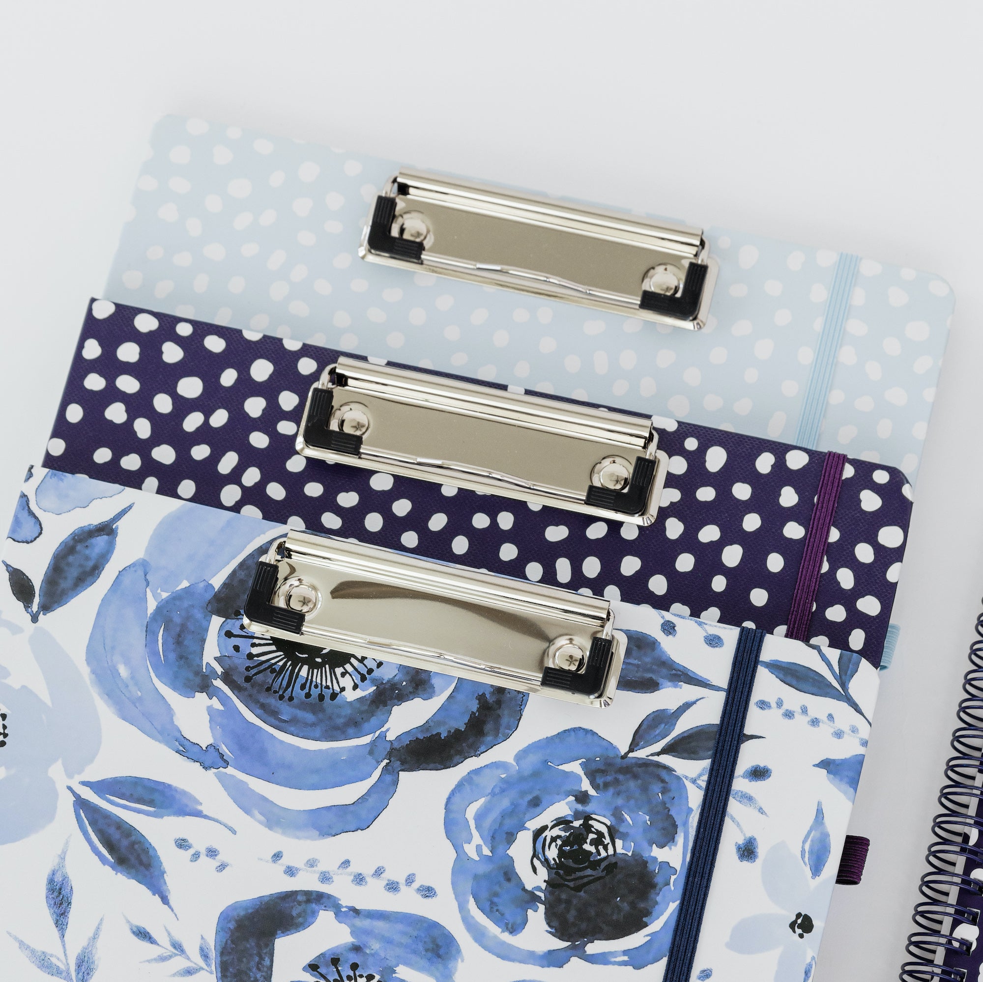 Clipboard Folio, Light Blue Dots