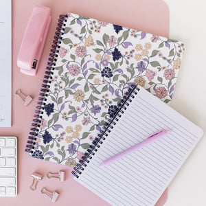 Mini Notebook, Purple Vine Ditsy