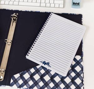 Mini Notebook, Blue Watercolor