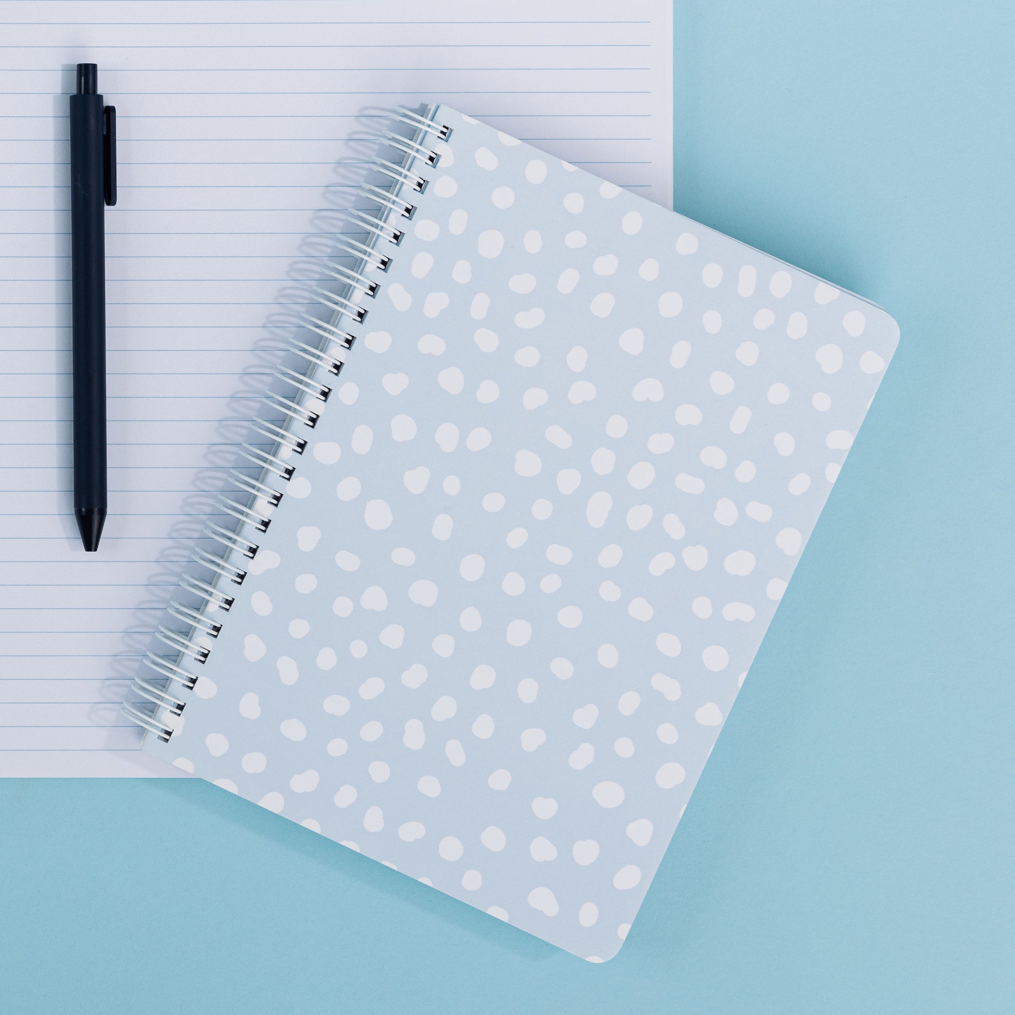 Mini Notebook, Light Blue Dots