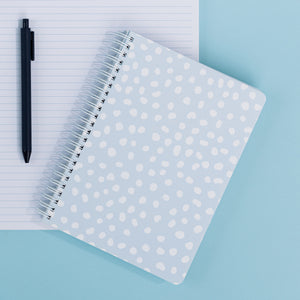 Mini Notebook, Light Blue Dots