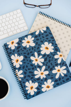 Large Notebook, Leopard Daisy