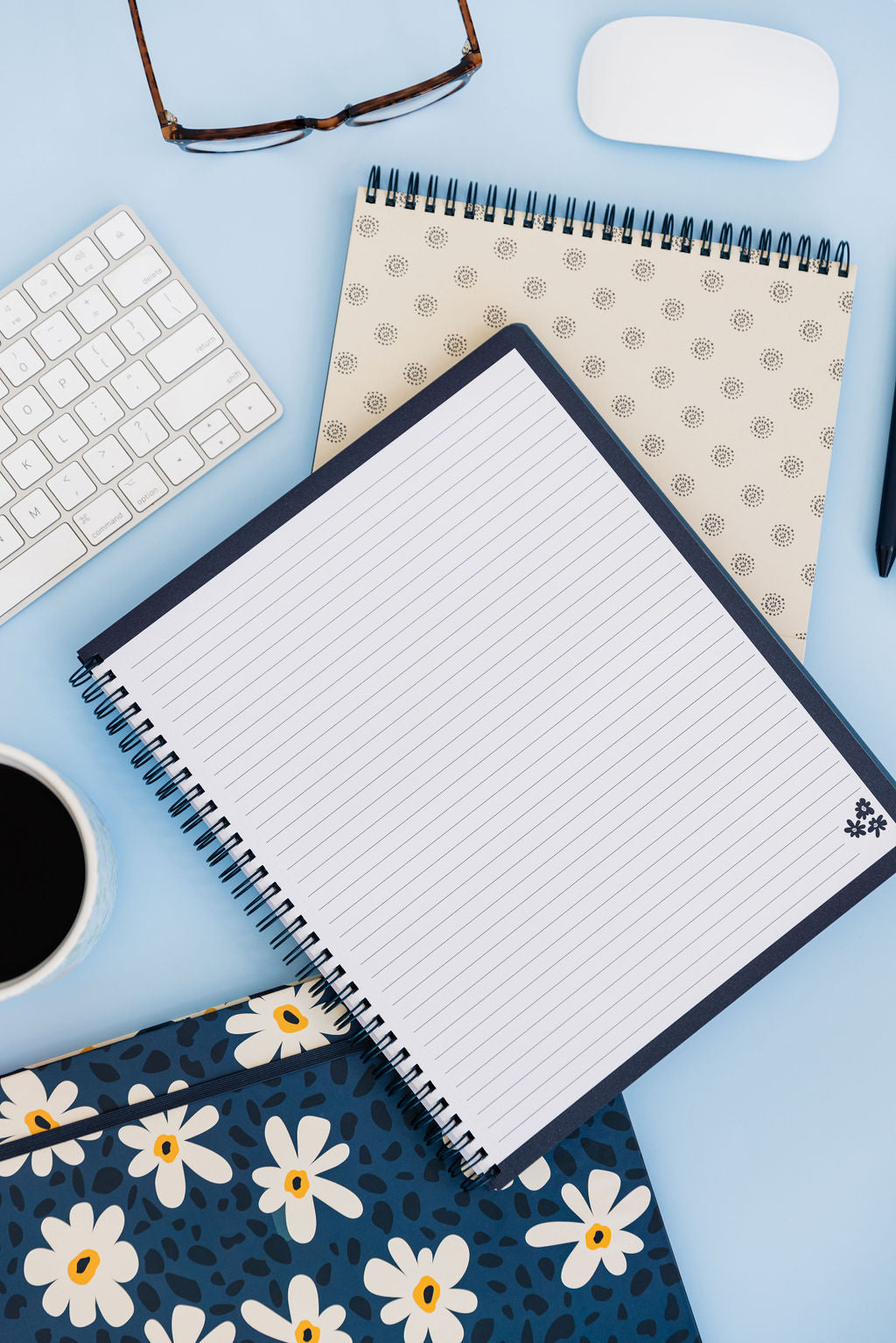 Large Notebook, Leopard Daisy