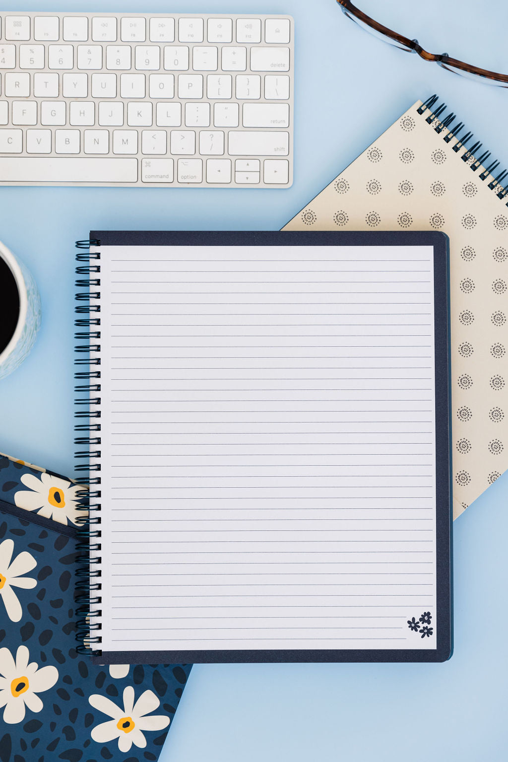 Large Notebook, Leopard Daisy