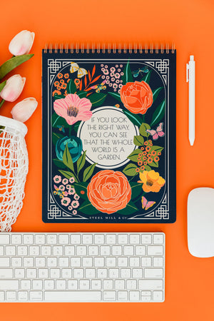 Large Top Spiral Notebook, The Secret Garden