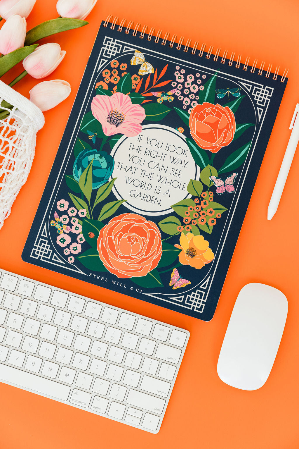 Large Top Spiral Notebook, The Secret Garden
