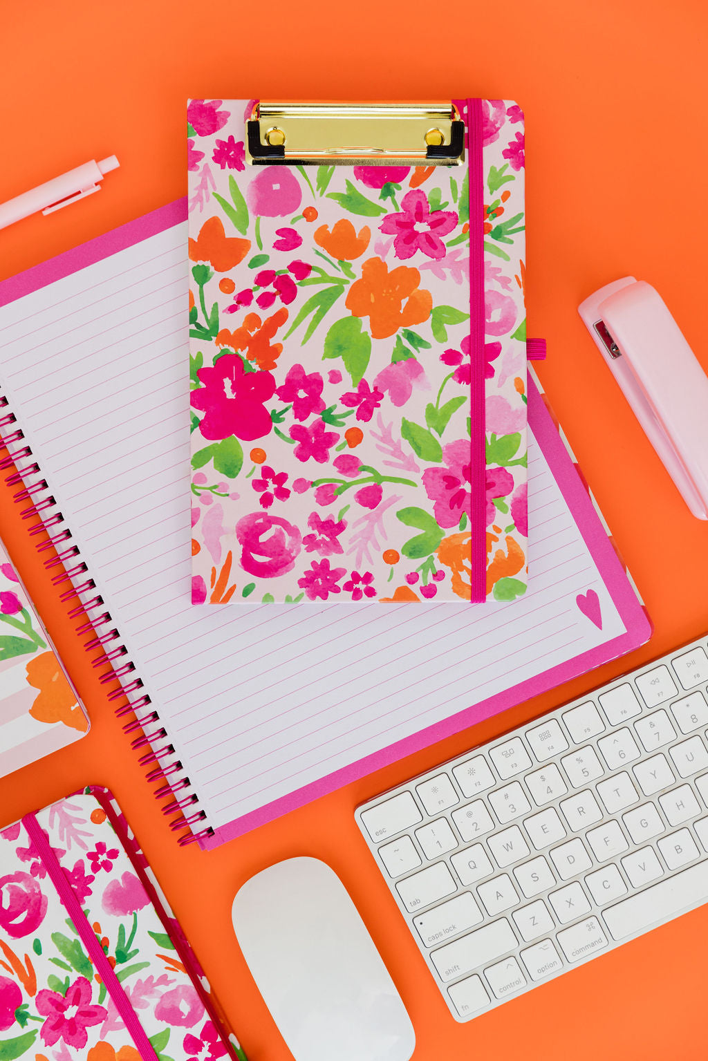 Mini Clipboard Folio, Watercolor Flowers