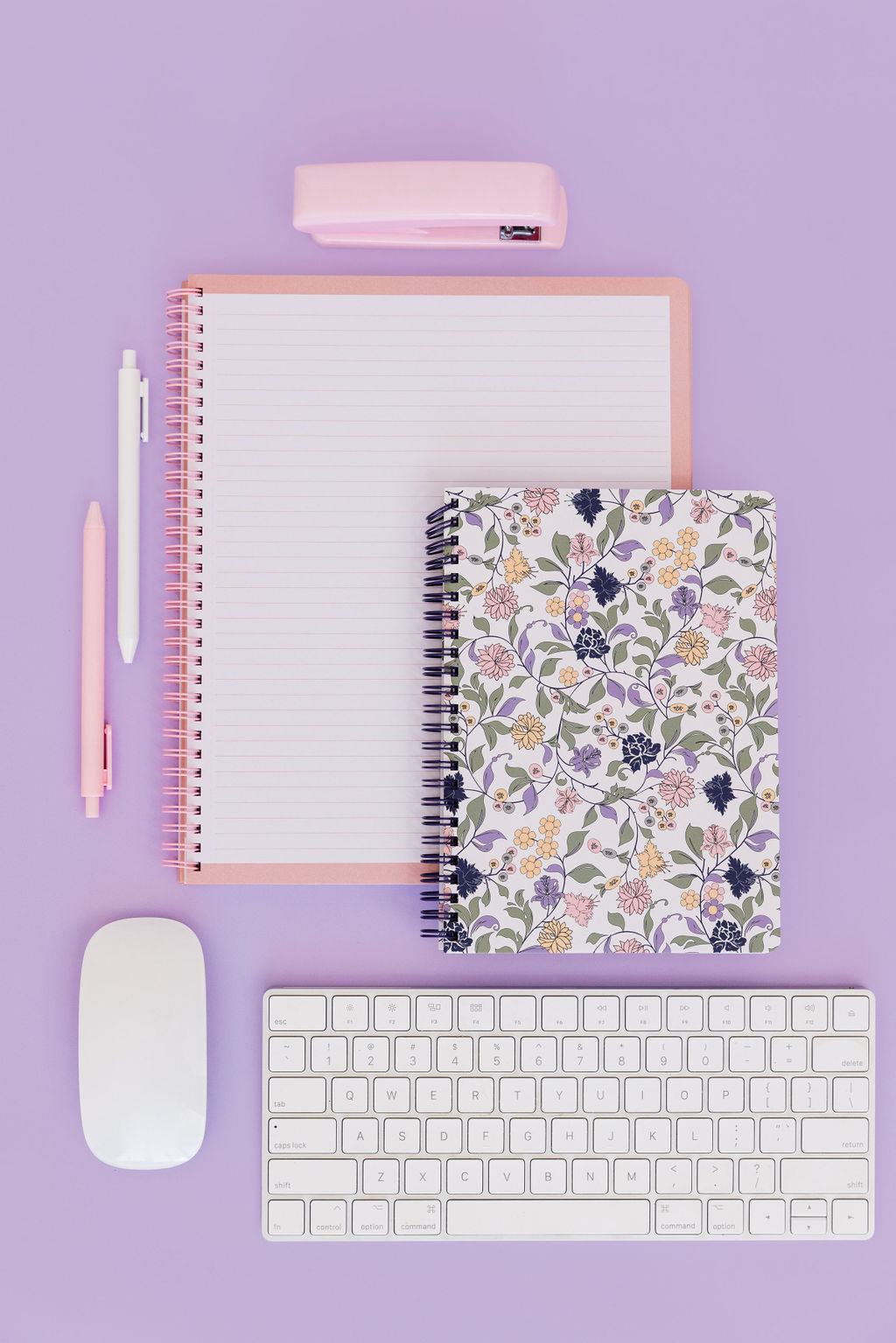 Mini Notebook, Purple Vine Ditsy