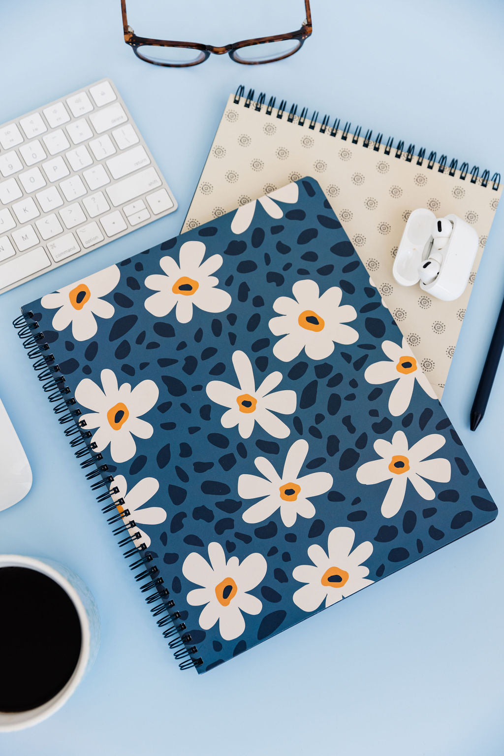 Large Notebook, Leopard Daisy