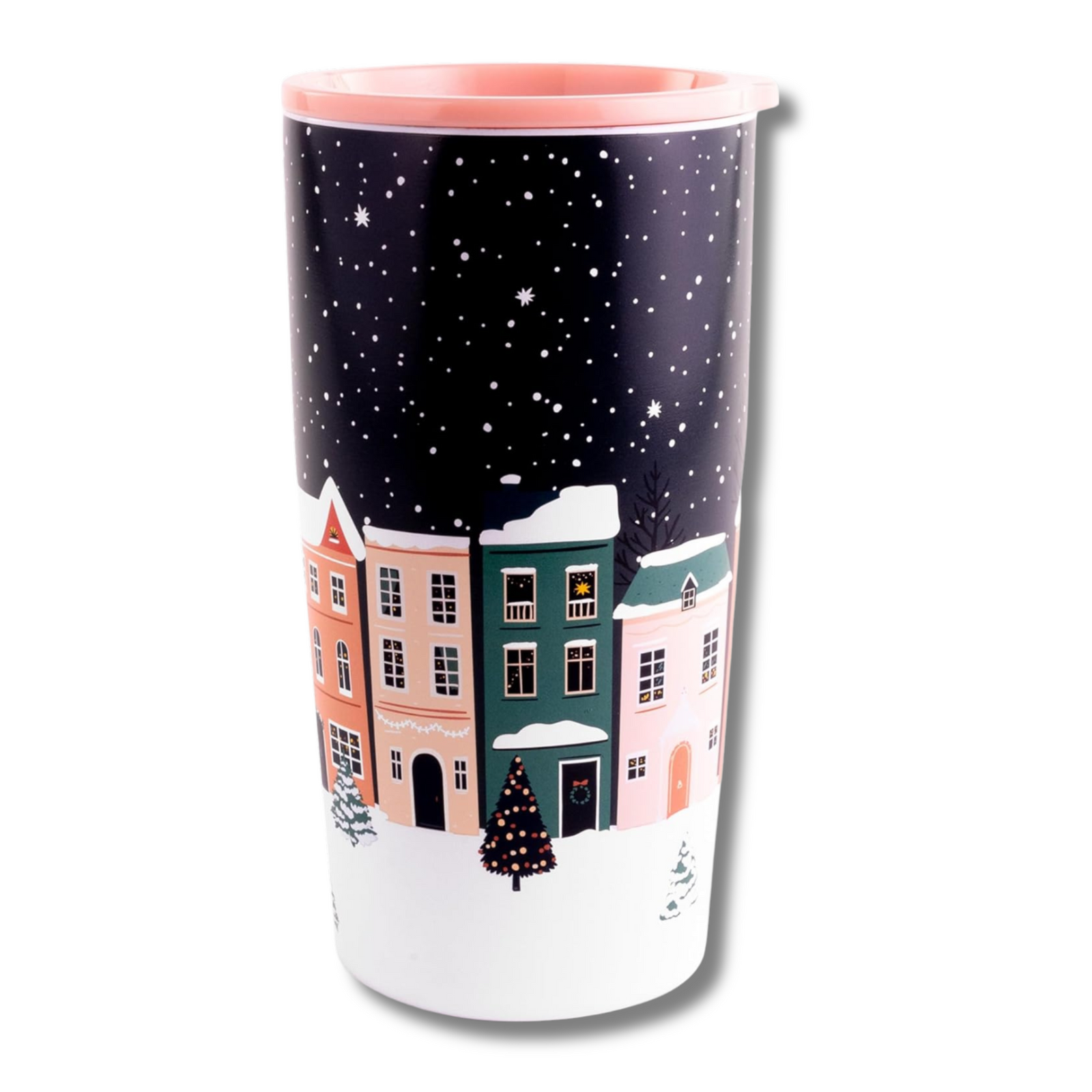 Stainless Steel Thermal Mug, Holiday Village