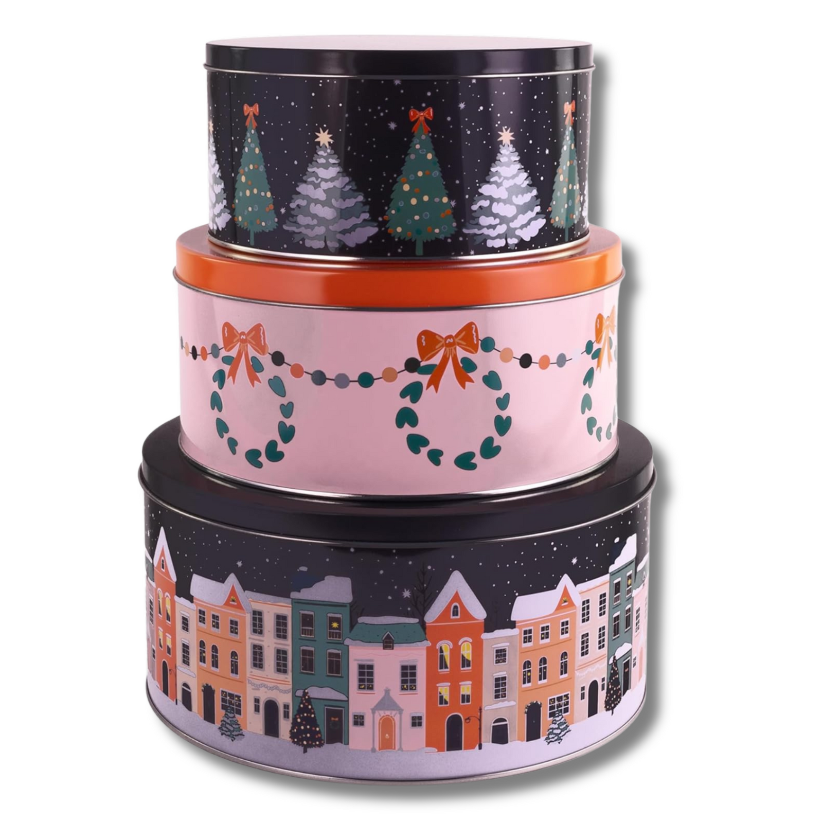 Cookie Tins (Set of 3), Twas the Night Before Christmas