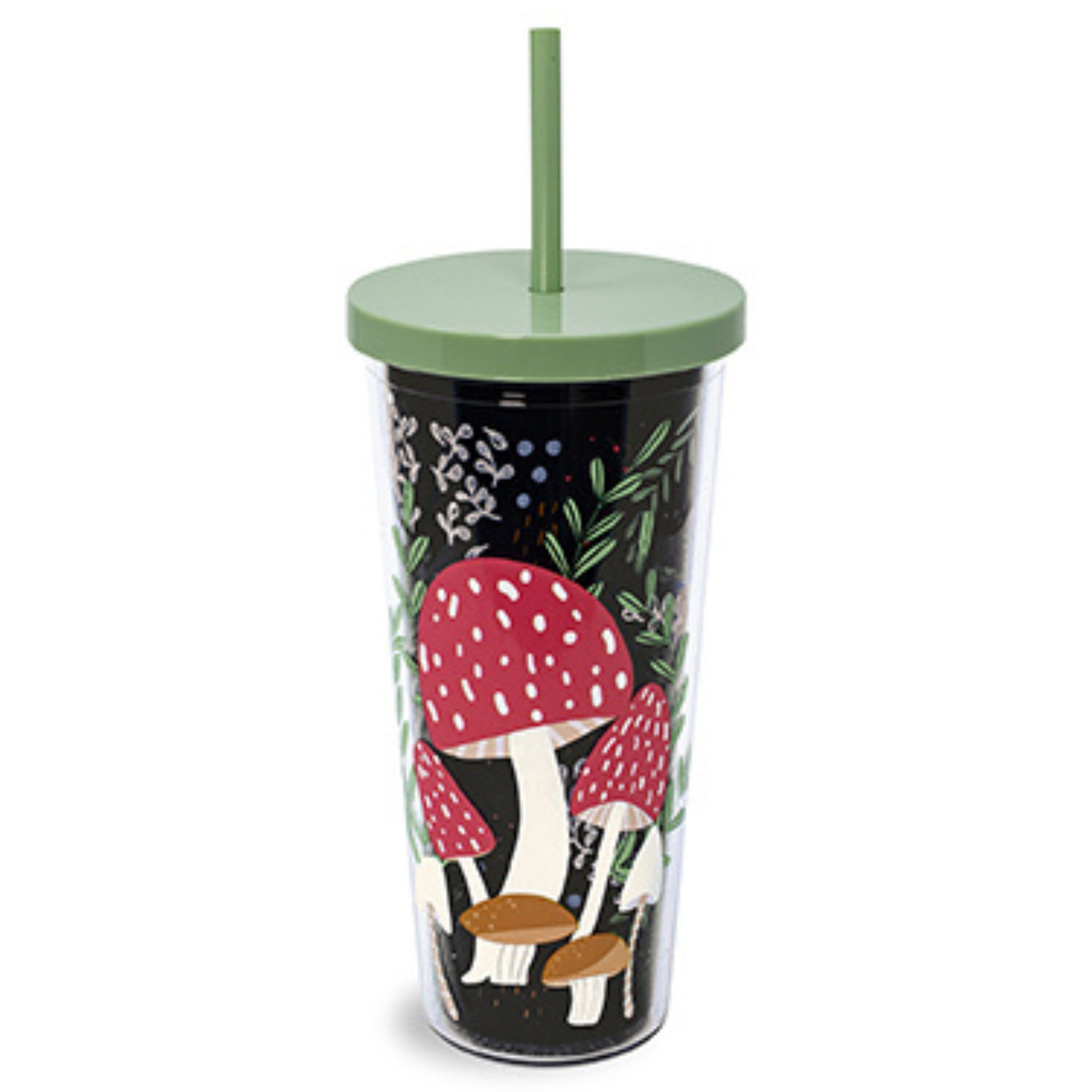 Tumbler with Straw, Mushroom