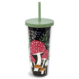 Tumbler with Straw, Mushroom