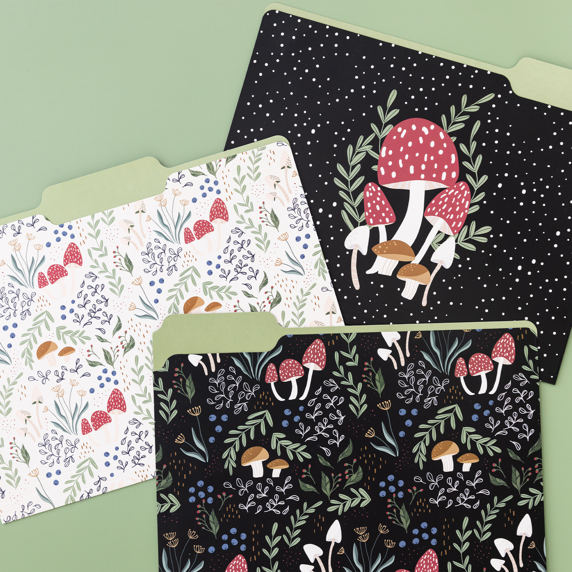 File Folder Set of 9, Mushroom