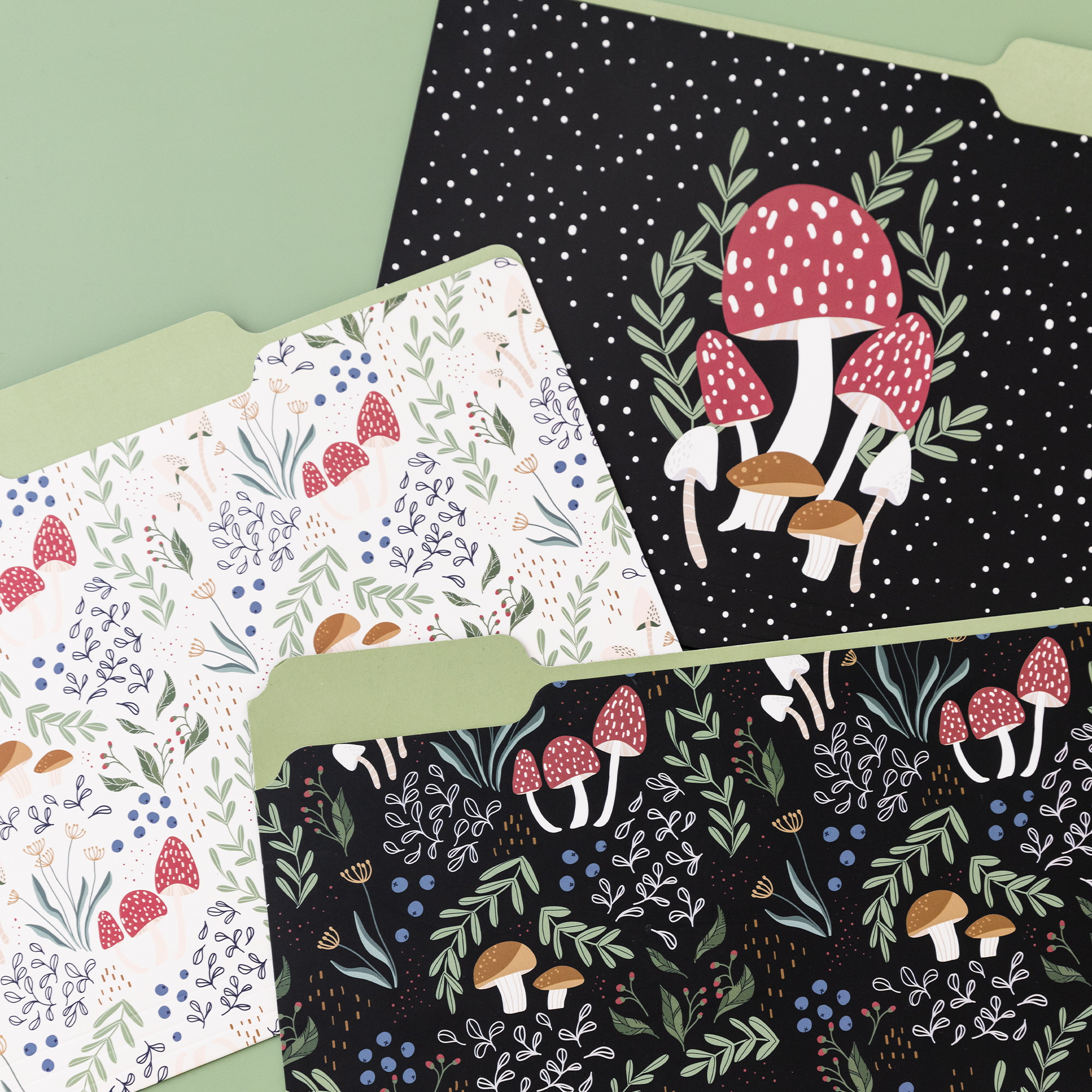 File Folder Set of 9, Mushroom