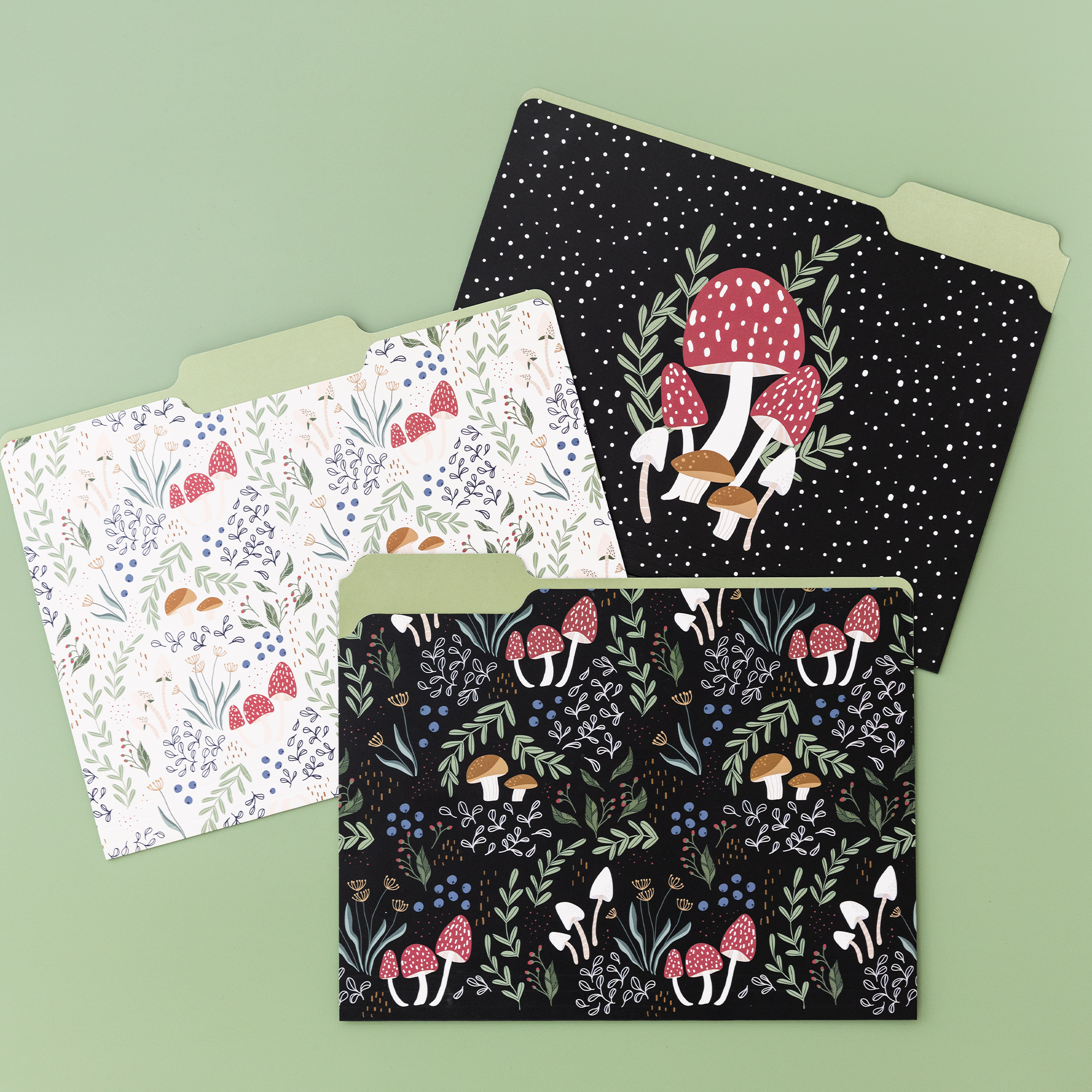 File Folder Set of 9, Mushroom