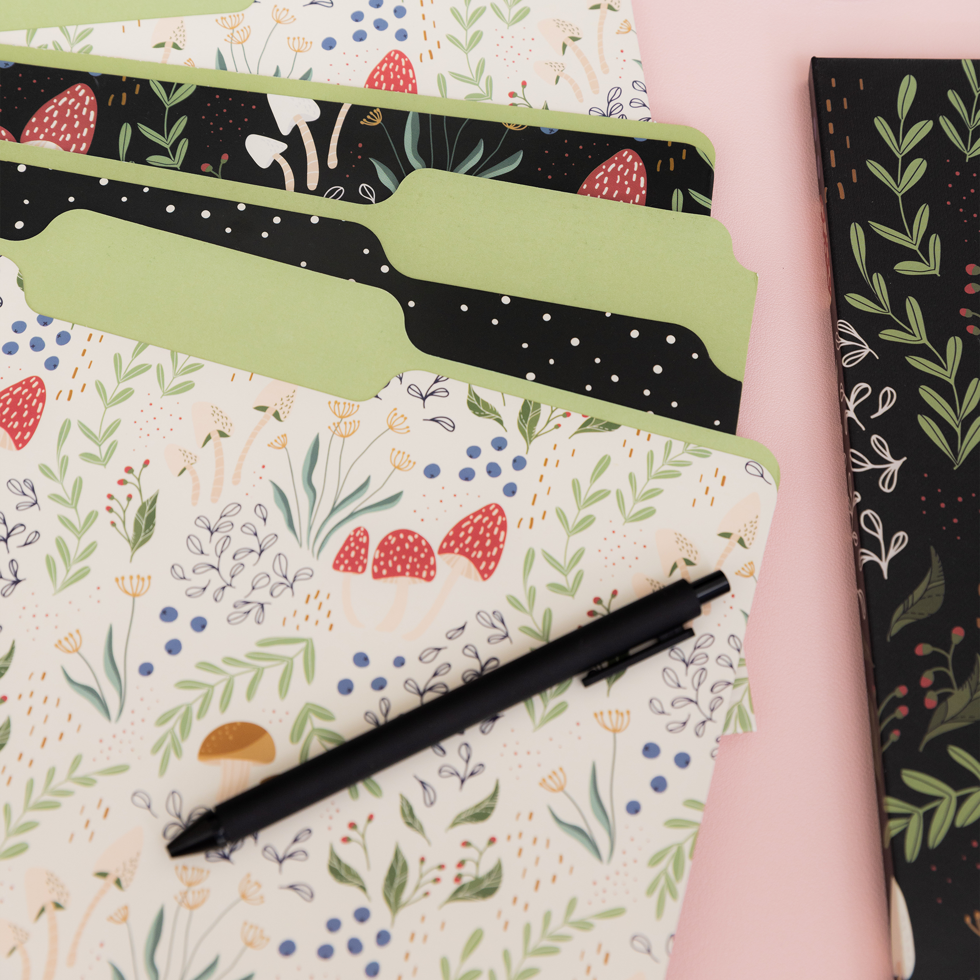 File Folder Set of 9, Mushroom