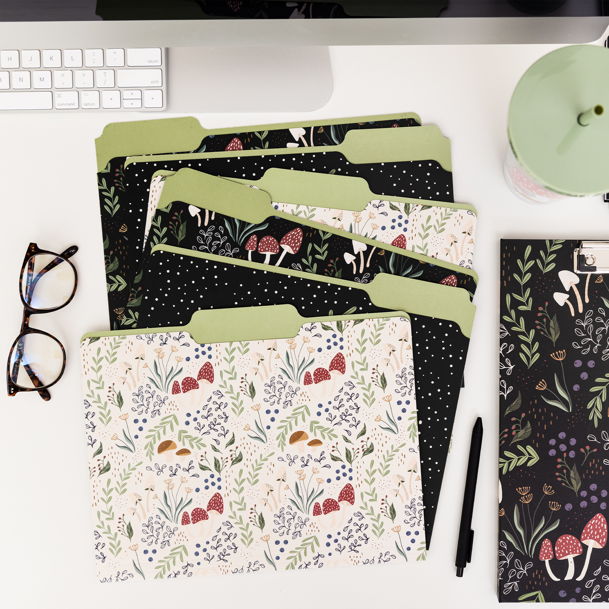 File Folder Set of 9, Mushroom