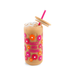 Glass Coffee Cup, Sweet and Strong