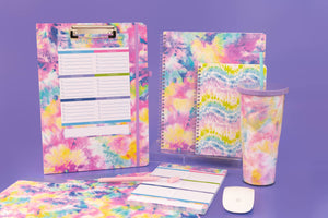 Tumbler with Straw, Tie Dye