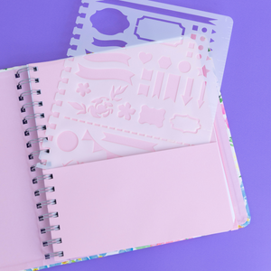Covered Journal with Stencil, Summer Garden