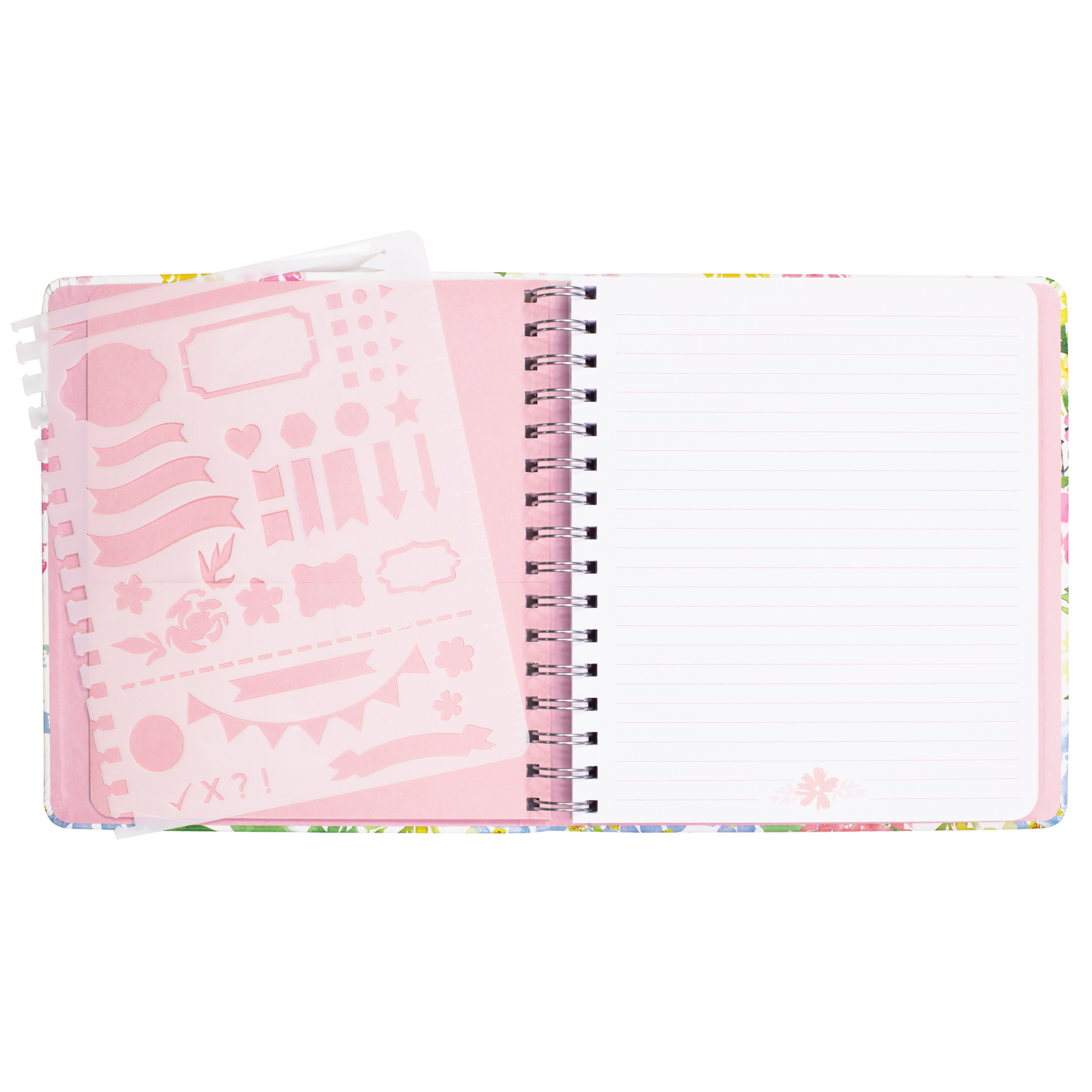 Covered Journal with Stencil, Summer Garden