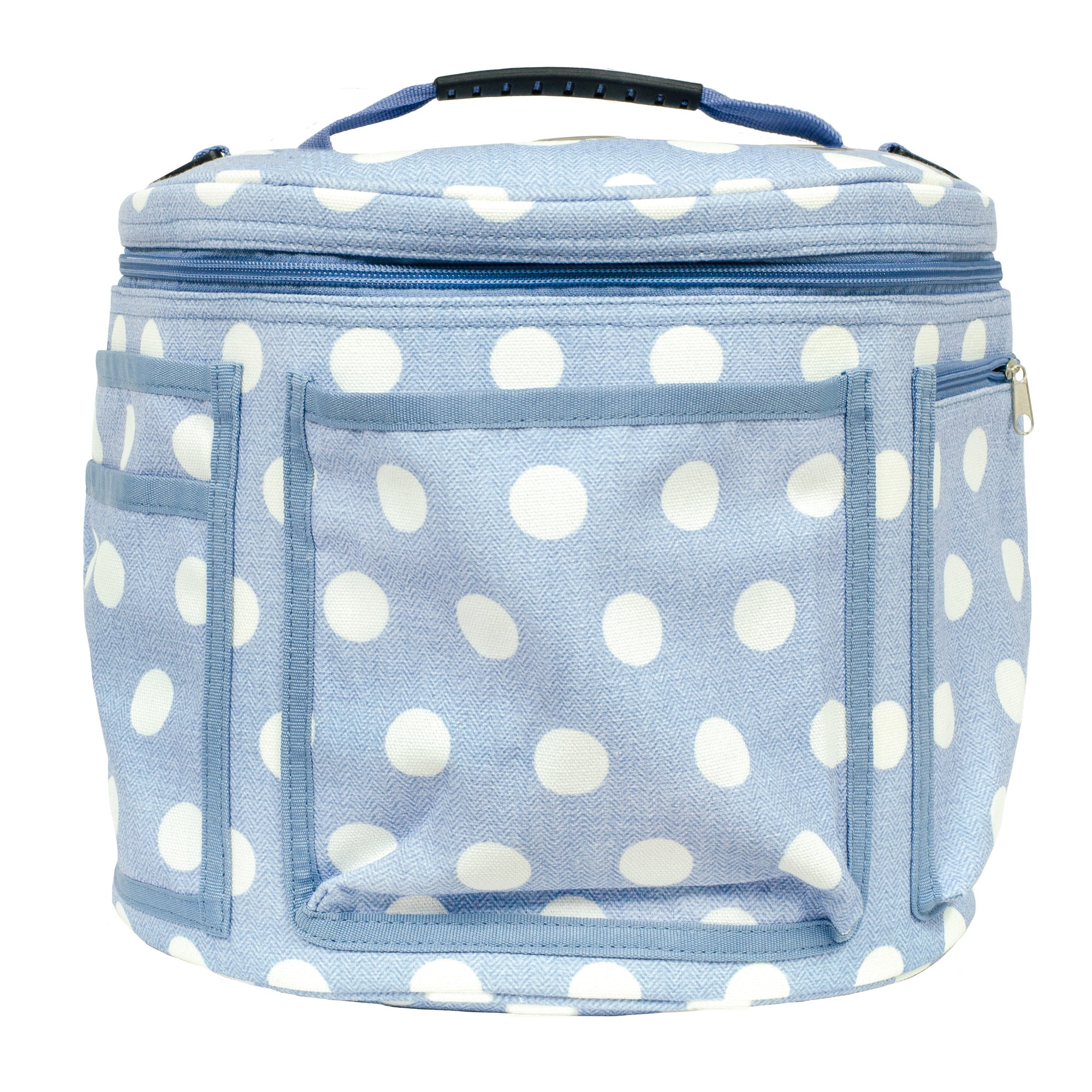 Yarn Bag, Blue Textured Dot