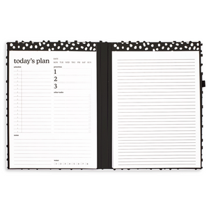 Double Notepad Clipboard Folio, Black Dots