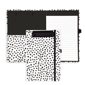 Mini Clipboard Folio, Black Dots