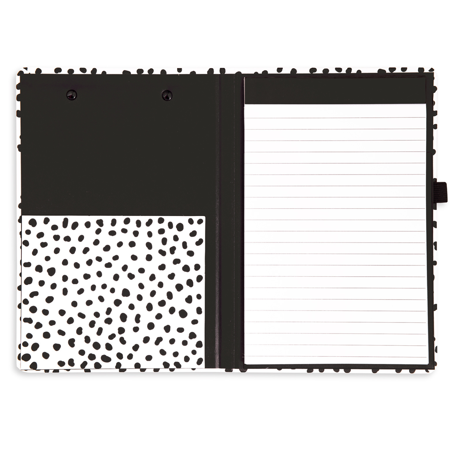 Mini Clipboard Folio, Black Dots