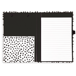 Mini Clipboard Folio, Black Dots