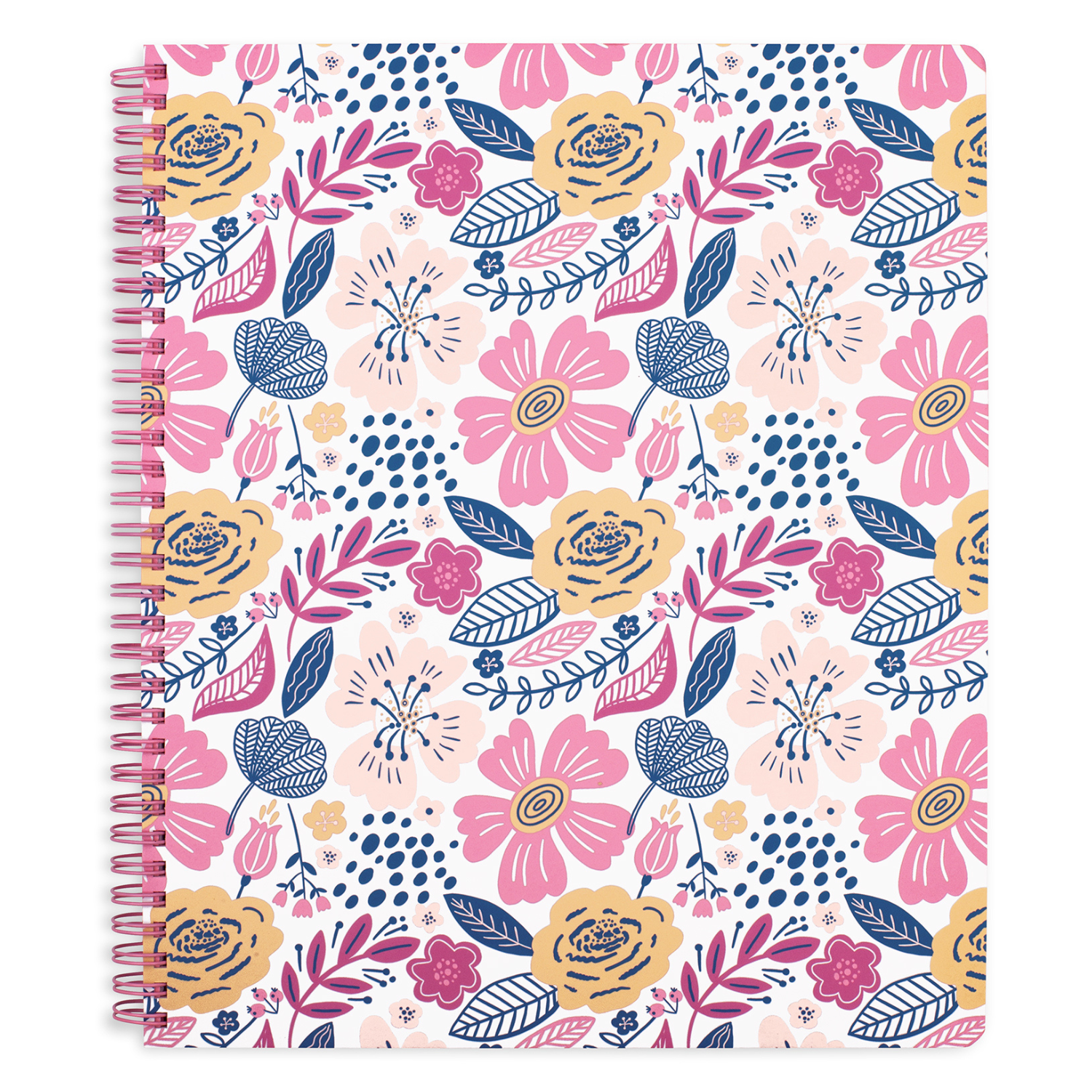  Steel Mill & Co Cute Large Spiral Notebook College Ruled, 11  x 9.5 with Durable Hardcover and 160 Lined Pages, Mint Floral : Office  Products