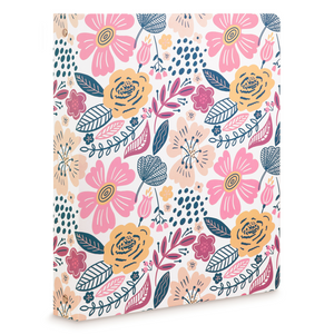 Three Ring Binder, Mosaic Floral