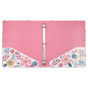 Three Ring Binder, Mosaic Floral