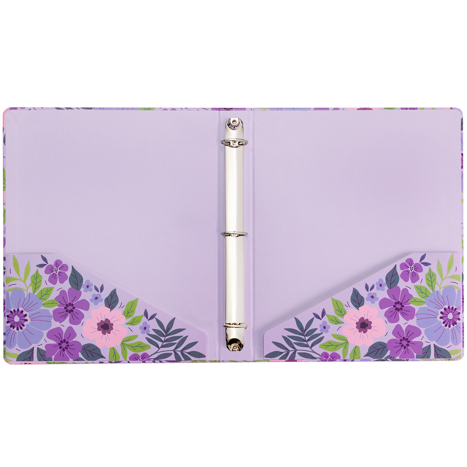 Three Ring Binder, Lilac Floral
