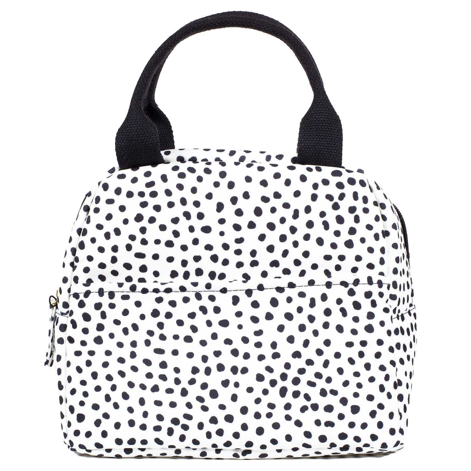 Lunch Tote, Black Dots