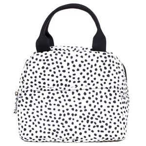 Lunch Tote, Black Dots