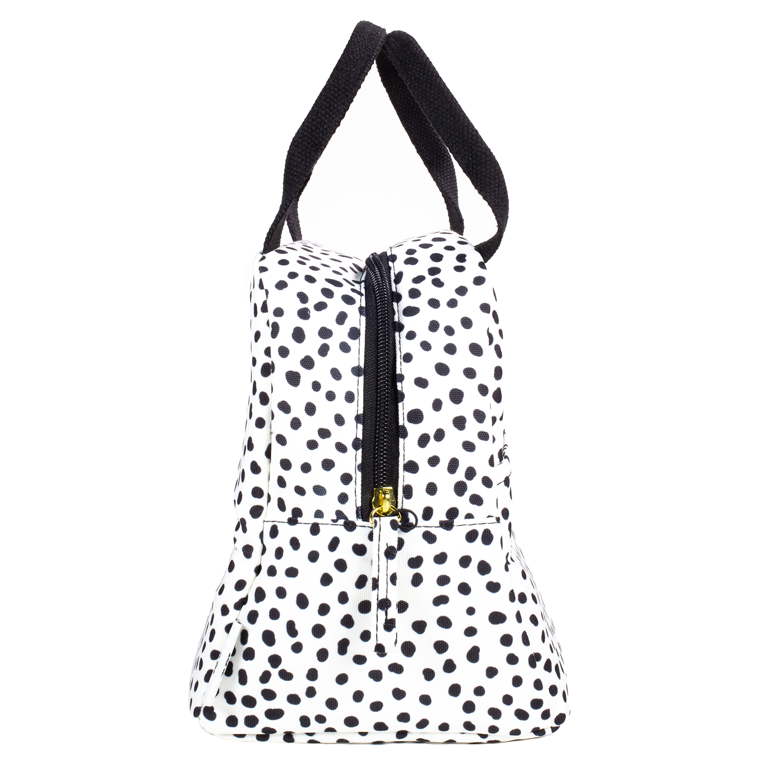 Lunch Tote, Black Dots